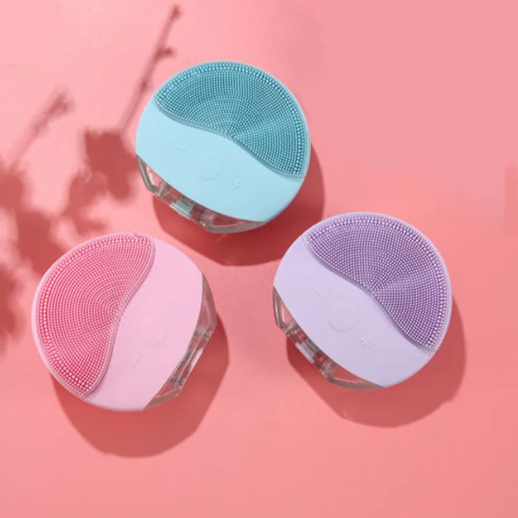 

Hot Face Cleaner Pore Facial Cleaning Electric Face Washer Charging Household Massager Facial Cleanser Brush Artifact Waterproof, Pink,light green