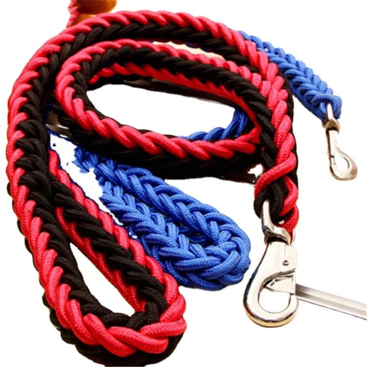 

Wholesale Amazon Eight Strand Round Rope Dog Walking Strong Durable Multi-Colored Reflective Nylon Braided Pet Leash