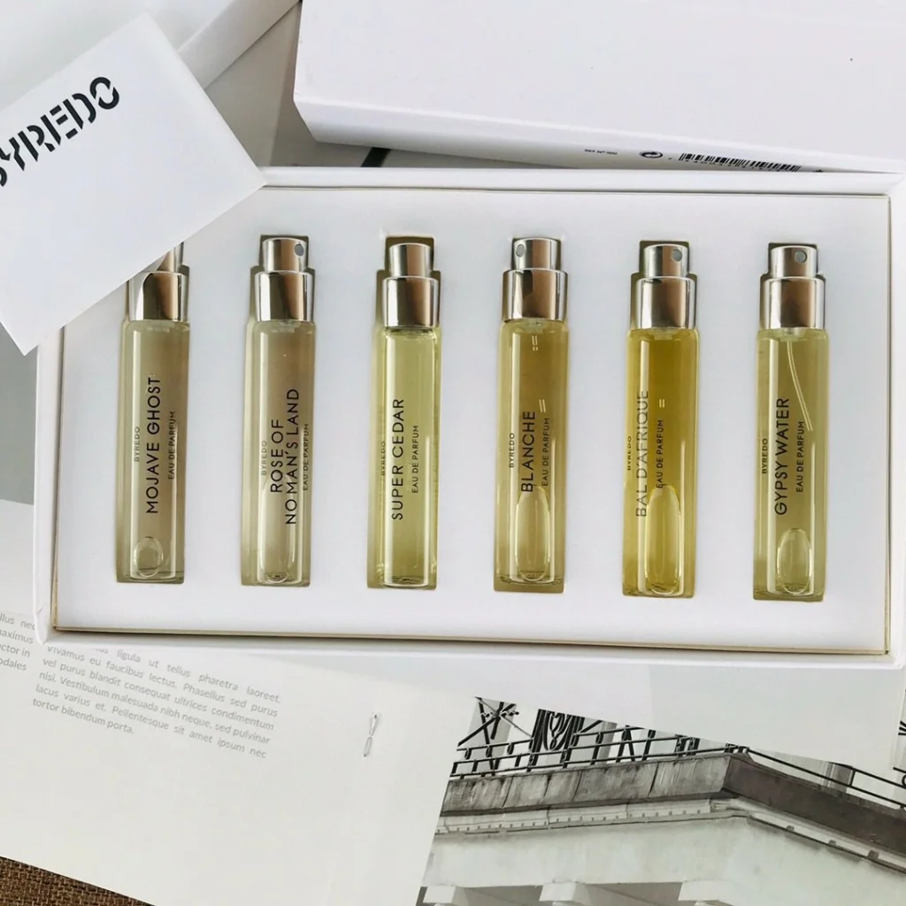 

Byredo Perfume Set 6pcs 12ml 6 Smell Gypsy Water Super Cedar Eau De Parfum Men Women Perfume Fragrance Test Tube Sample Set Gift