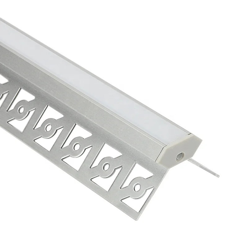 Outer Corner 90 Degree Recessed Corner LED Profile LED Plaster Profile