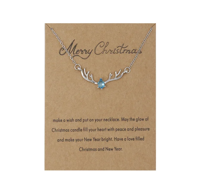 

Fashion Jewelry Wholesale Africa Christmas Gift a deer has your elk Diamond Alloy Pendant Necklace