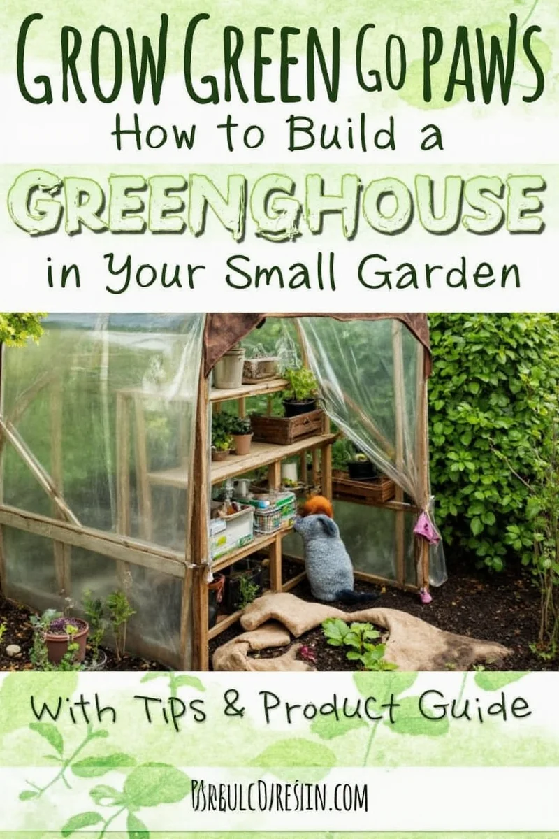 A photo of a variety of pet-safe plants arranged inside a greenhouse with labels matching the table above.