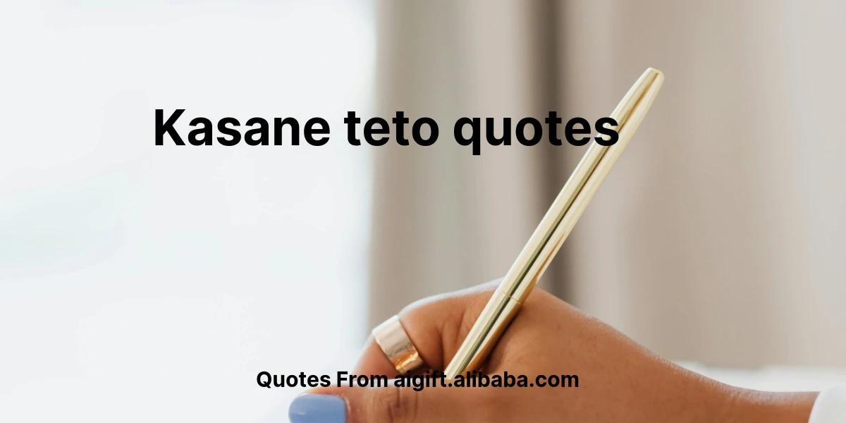 kasane teto quotes