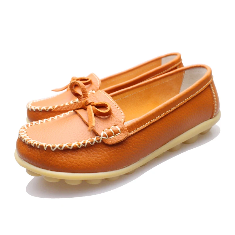 

Women comfortable ladies flats lace leather shoes flat