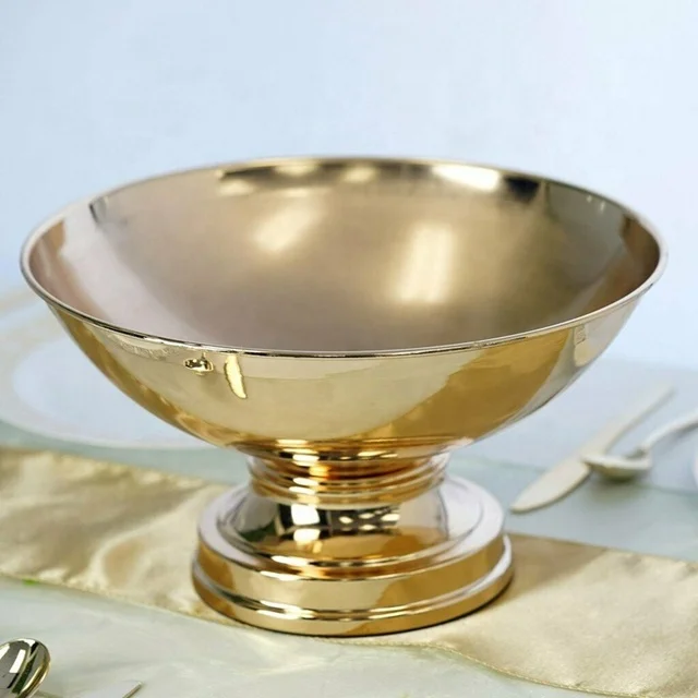 

free shipping)Decorative standing gold iron flower vase bowl wedding sunyu397, Gold/sliver mental