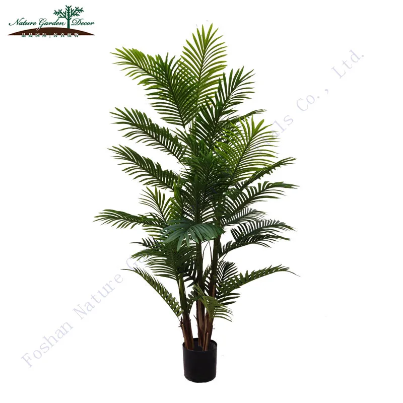 

Indoor decorative artificial outdoor palm trees plastic palm tree plant leaves, Green, mix and match