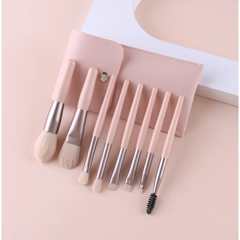 

wholesale eight mini brush sets easy to carry Professional make up brush set, Picture color