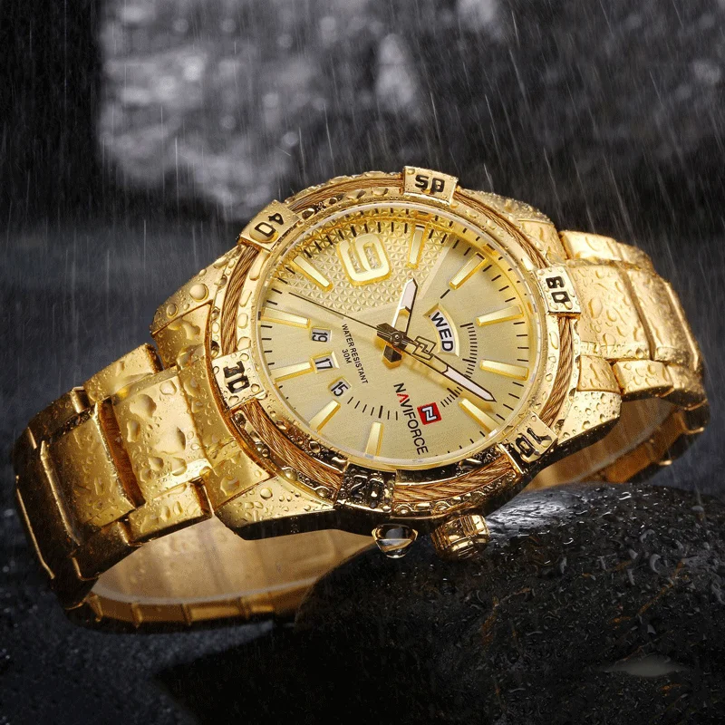 

Naviforce 9117 Reloj Luxury Wrist Stainless Steel Watch Fashion Casual Waterproof Wristwatches Navy Force 2019 Hot Selling