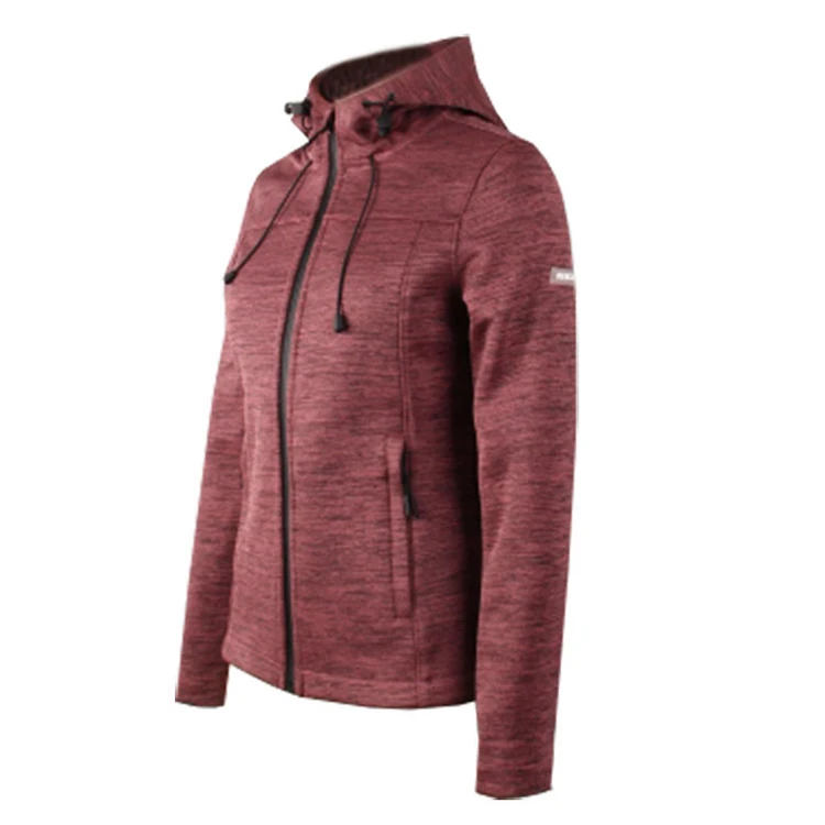 

2021 Wholesale Fashion womens polyester french terry long sleeve outdoor hooded bonded jacket, Customizable