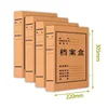 Custom size A4 kraft paper brown file document storage box case bag