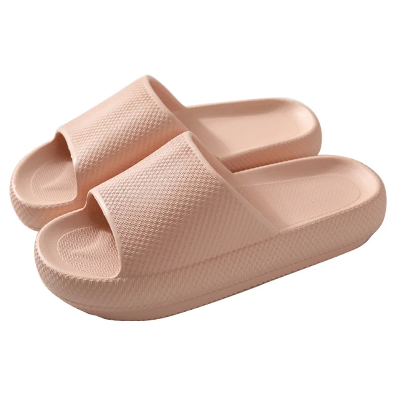 

Summer Household Female And Male Couples Cheap EVA Slides Non-slip Indoor Thick-soled Women Bathroom Slippers