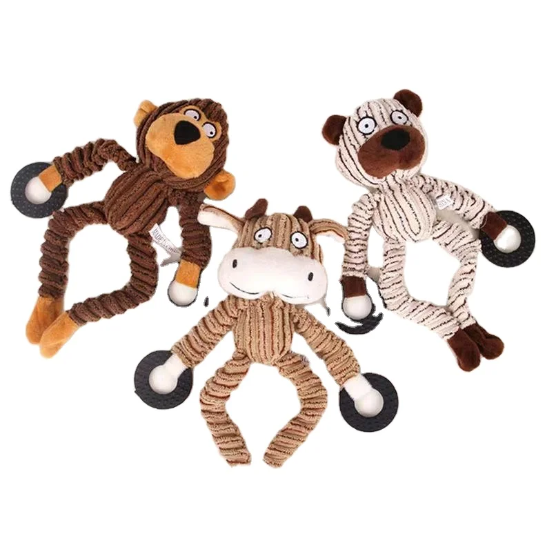 

Wholesale Custom Durable Plush Squeaky Chew Set Pet Dog Toys