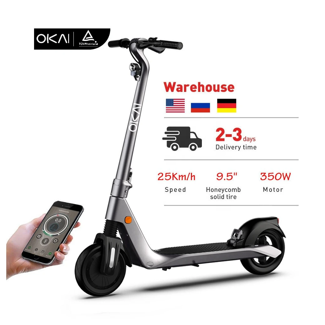 

OKAI ES500 Factory Sale Various 100kg load Custom Electric Scooter For Sale Online Made In China, Silver gray