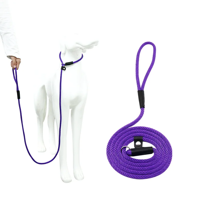 

Braided Pet British Style Dog Slip LeadDog P Leash With Soft HandleChoke Training Lead Made Of Nylon PP Rope Material