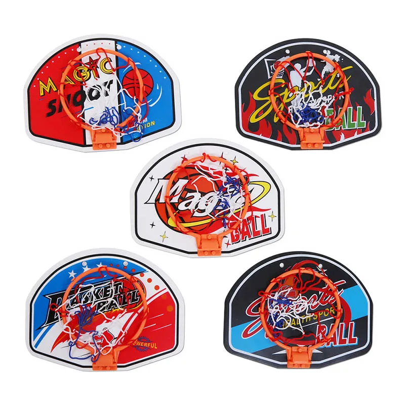 

Plastic Basketball Hoop Toy Mini Inflatable Ball Pump Backboard Rim Children Kids Wall Game, Multi