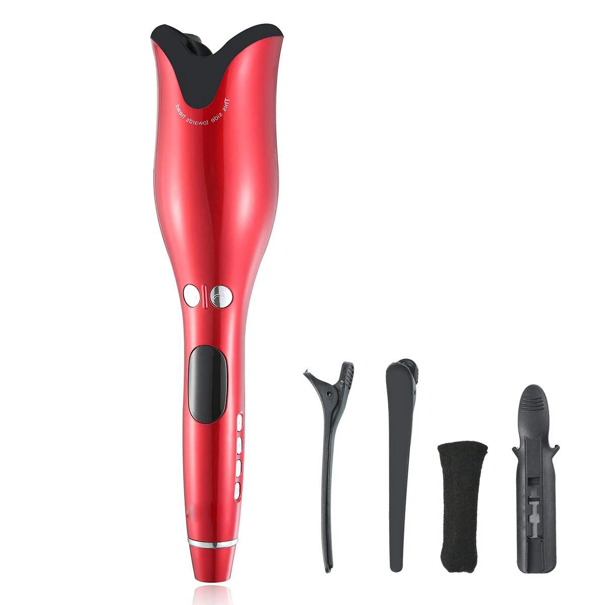 

Ceramic Fast Heating Hair Curler Iron automatic lcd display Curling Wand