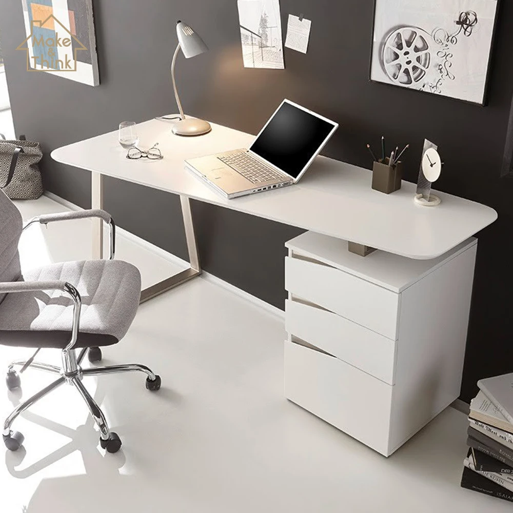
Wooden metal frame computer office desk table modern furniture 