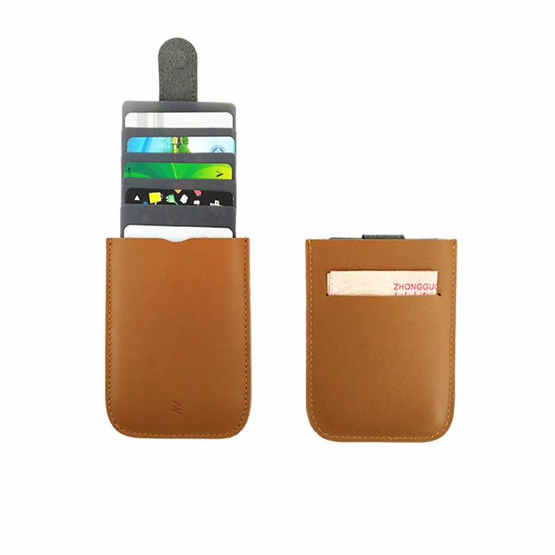

Cascading DAX Leather Multi Card Slim Mini ID Pull Tab Wallet Credit Card Holder, Brown