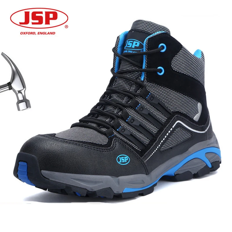 

JSP Mens Safety Boots Steel Toe Industrial Safety Shoes Anti-smashing Anti-puncture Rubber Non-slip Protective Shoes