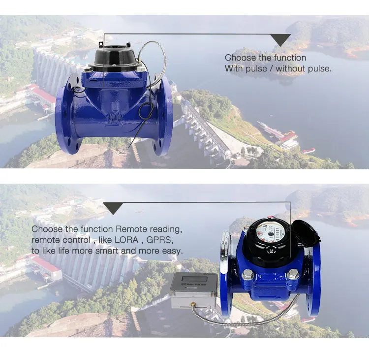 DN50 pulse flange removable element woltman water meters
