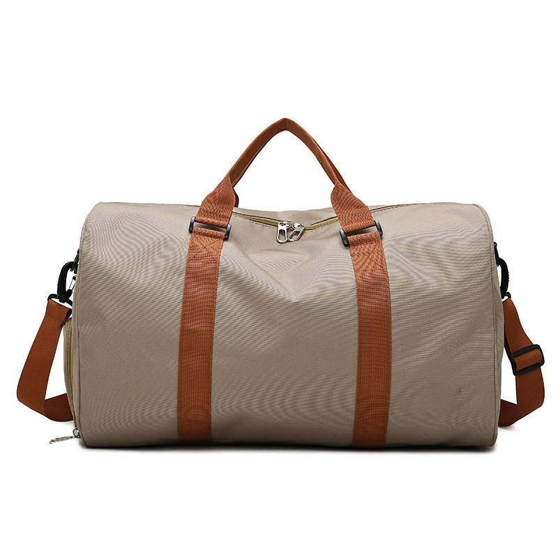 

Casual Slung Duffle Dry Wet Separation Large Capacity Sports Gym Bags Nylon Solid Color One Shoulder Portable Travel Bag, 6 colors