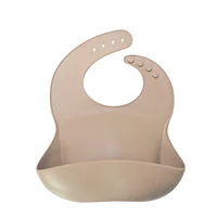 

Food Grade Waterproof Silicone Baby Bib With Opening Food Catcher