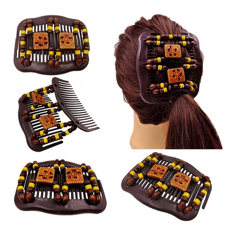 

Handmade Elastic Double Clips Magic Hair Slide Combs, Any color is available