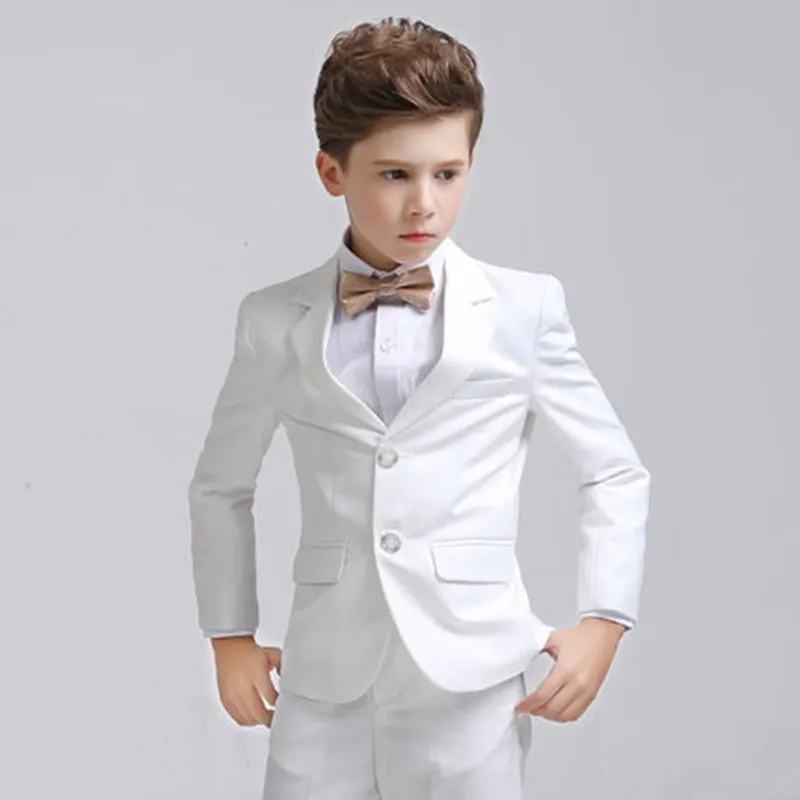 

BB002 Formal Boys Suits For Wedding Party White Blazers Pants Baptism Children Outfit Kids Costume Gentlemen Teenager Tuxedos, Per the request