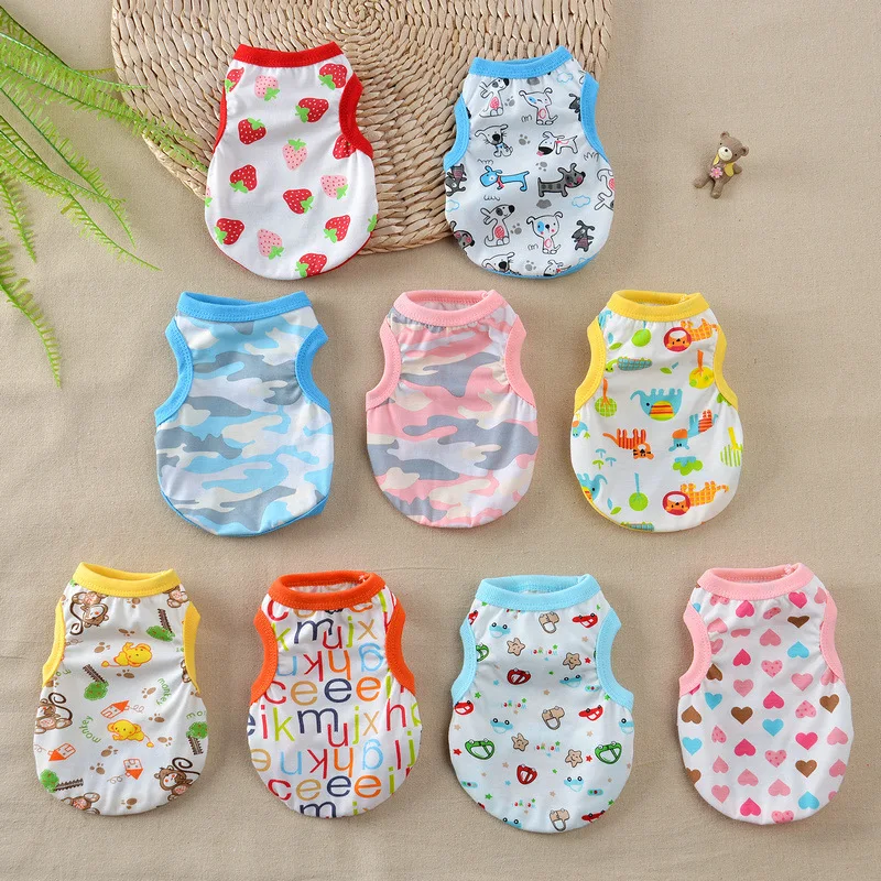 

Joyfamily Spring And Summer Broken Flower Pet Clothes Cat Small Dog Vest Dog Summer Clothes