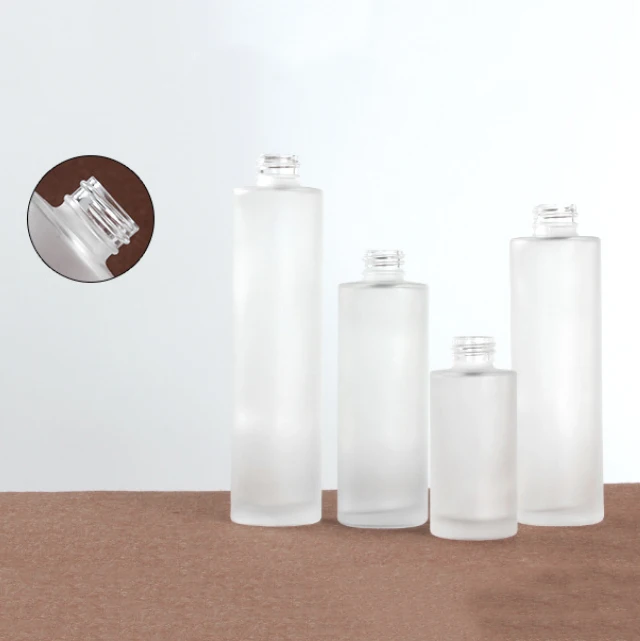 Hengjian Stocked 20ml 30ml 40ml 60ml 80ml 100ml 120ml Frosted Glass Cosmetic Perfume Spray Pump Bottle With Silver Cap