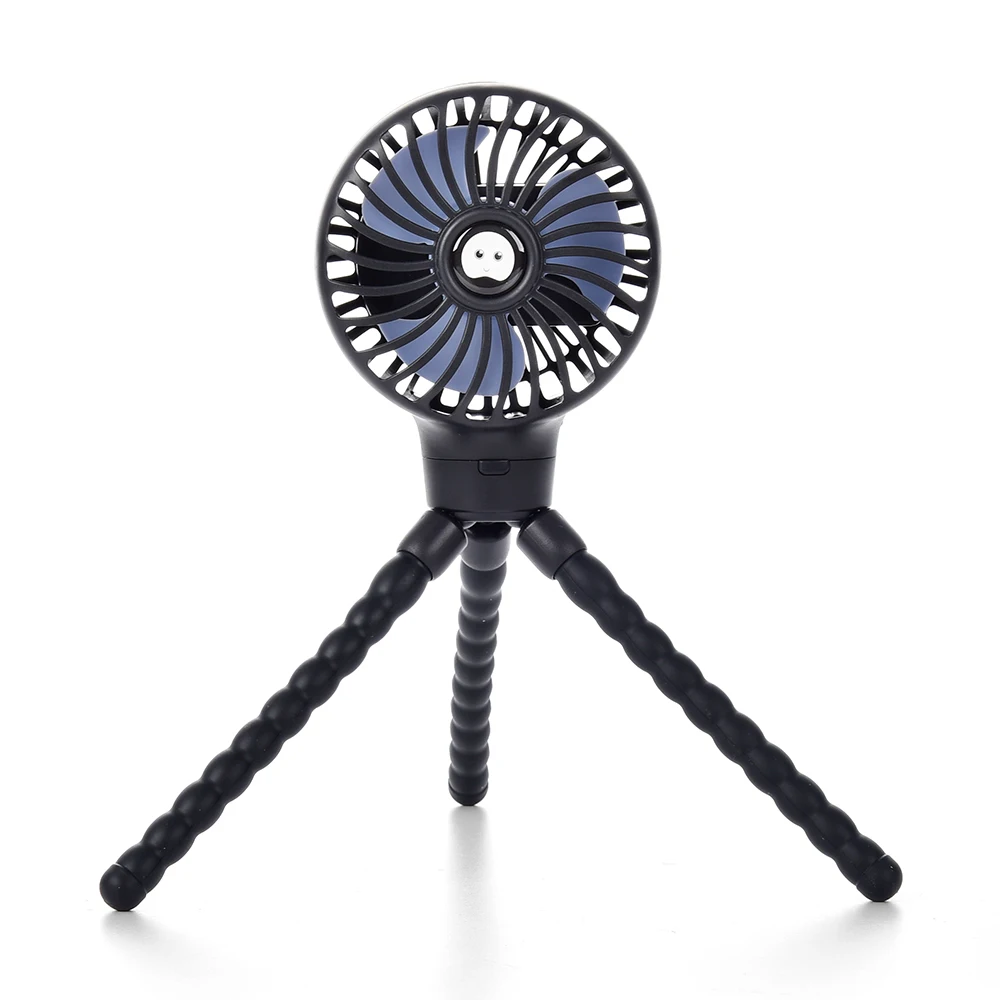 Wholesale Retail 2024 NEW Flexible Tripod Clip Fan Rechargeable Portable Mini Usb Octopus Baby Stroller Fan