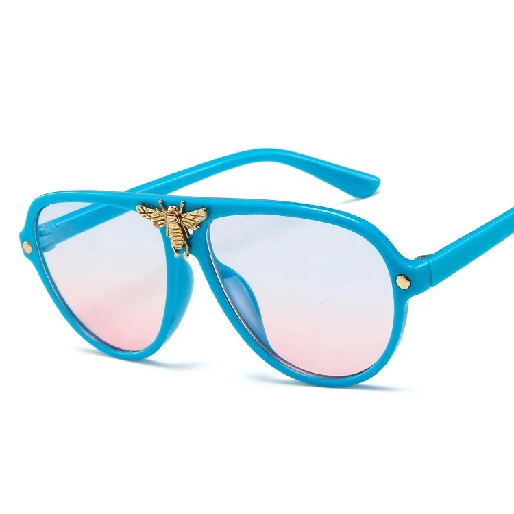 

DOISYER 2018 Children Candy Color Sun Glasses Fashion Little Bee Cute Toddler Baby Retro Decorative Designer Sunglasses