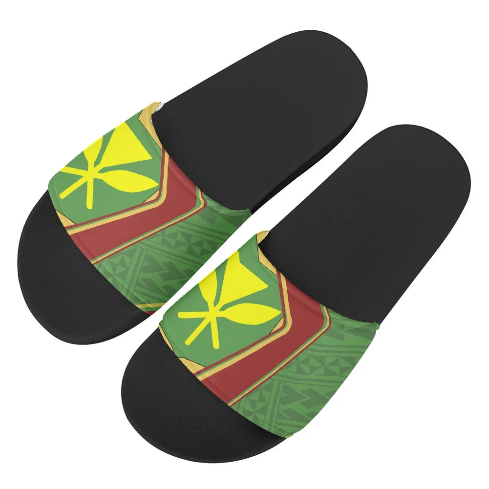 

Polynesian Hawaii Tribal Tattoo Prints Hawaiian Rise Of The King Non Slip women's Sandal Custom Casual ladies Flat Slippers 2022