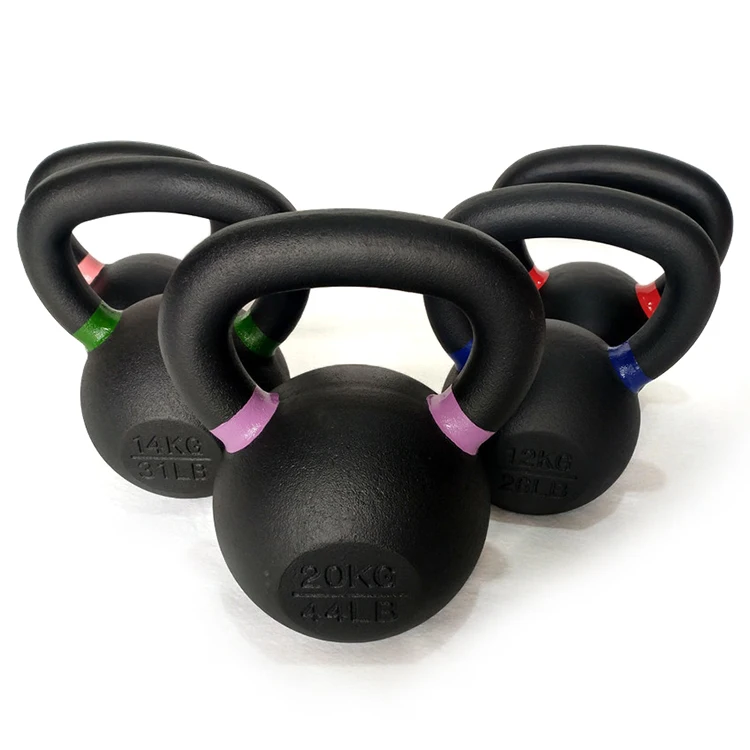 

Powder Coated Kettlebells kg lbs Spray paint Cast Iron Frosted Gym Fitness Weight equipment, Custom color