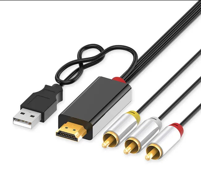 

HD-MI to 3RCA cable with usb cable set top box tv e device connect to phone Audio Video Adapter hdtv Cable