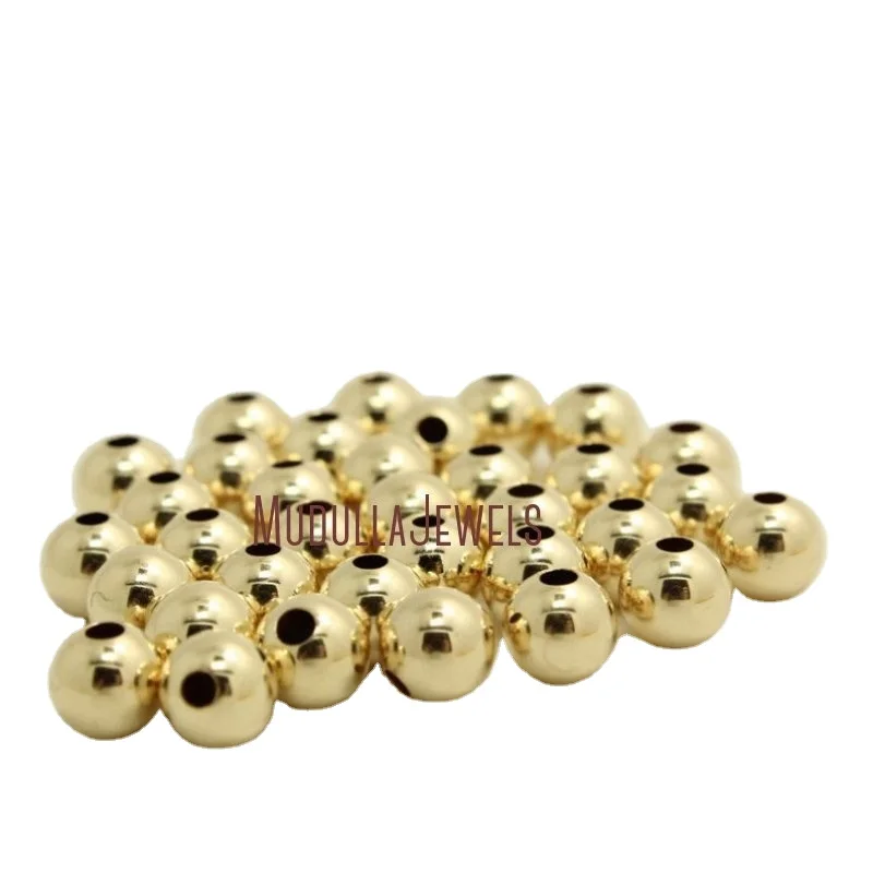 

BE36198 14k Gold Filled Ball Seamless Round Beads For Bracelet or Necklace 2mm 2 5mm 3mm 4mm 5mm 6mm 7mm 8mm 10mm 12mm