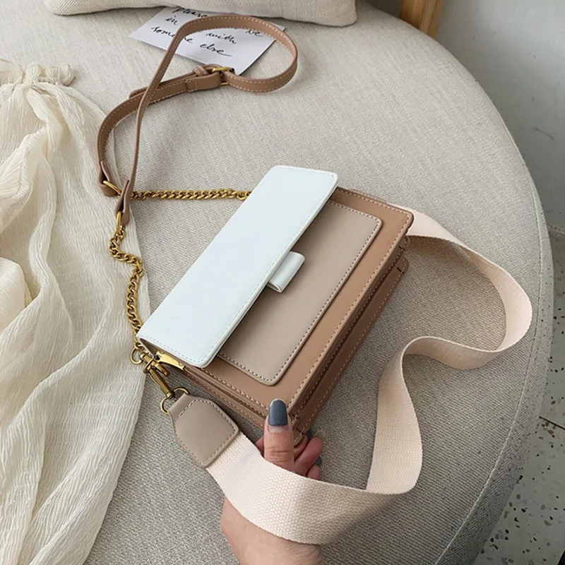 

Mori simple small bag female 2021 summer new Korean version of ins matcha green small square bag chain bag, As the pics