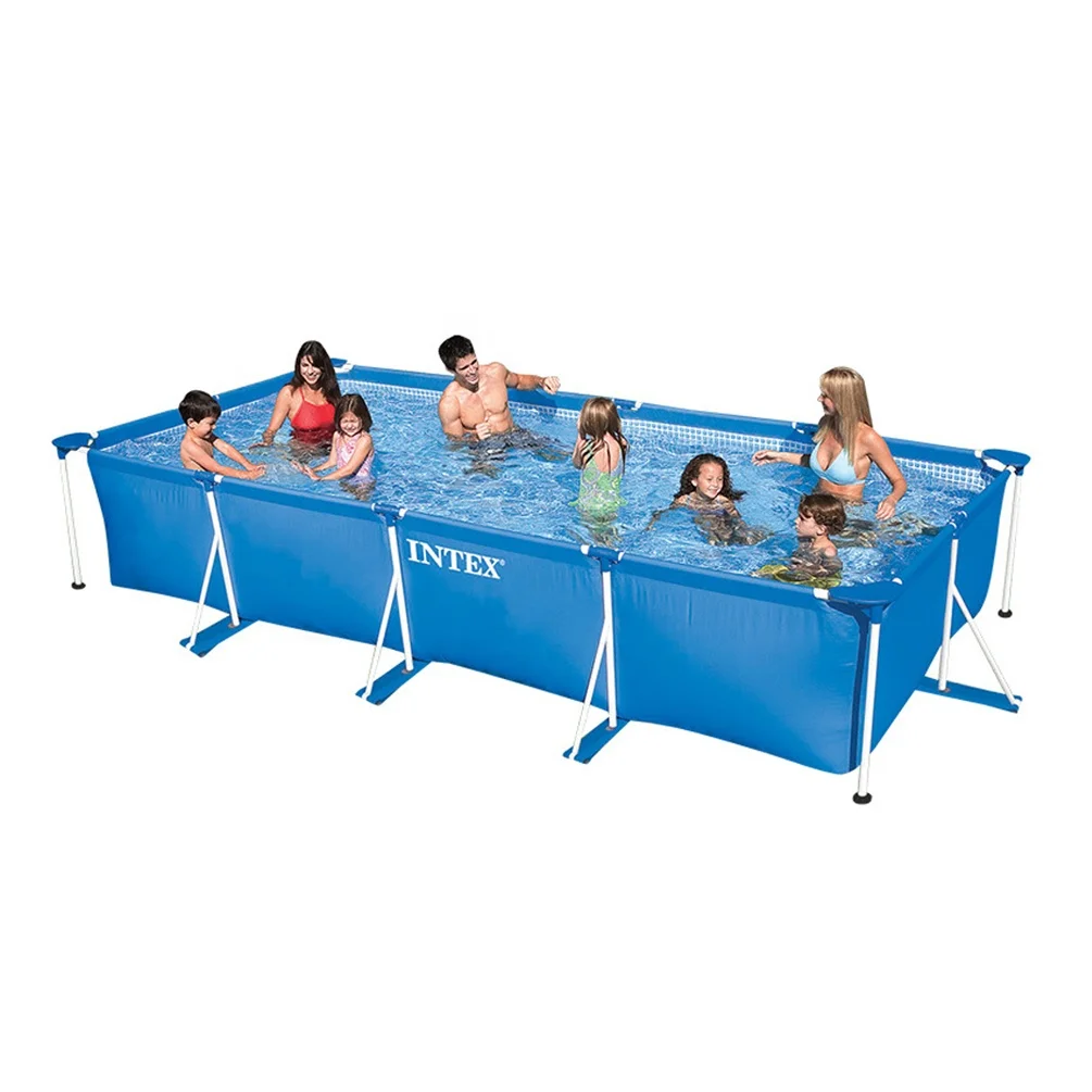

Intex 28273 450cmX220cmX84cm Blue Steel Frame Swimming Pool Rectangular