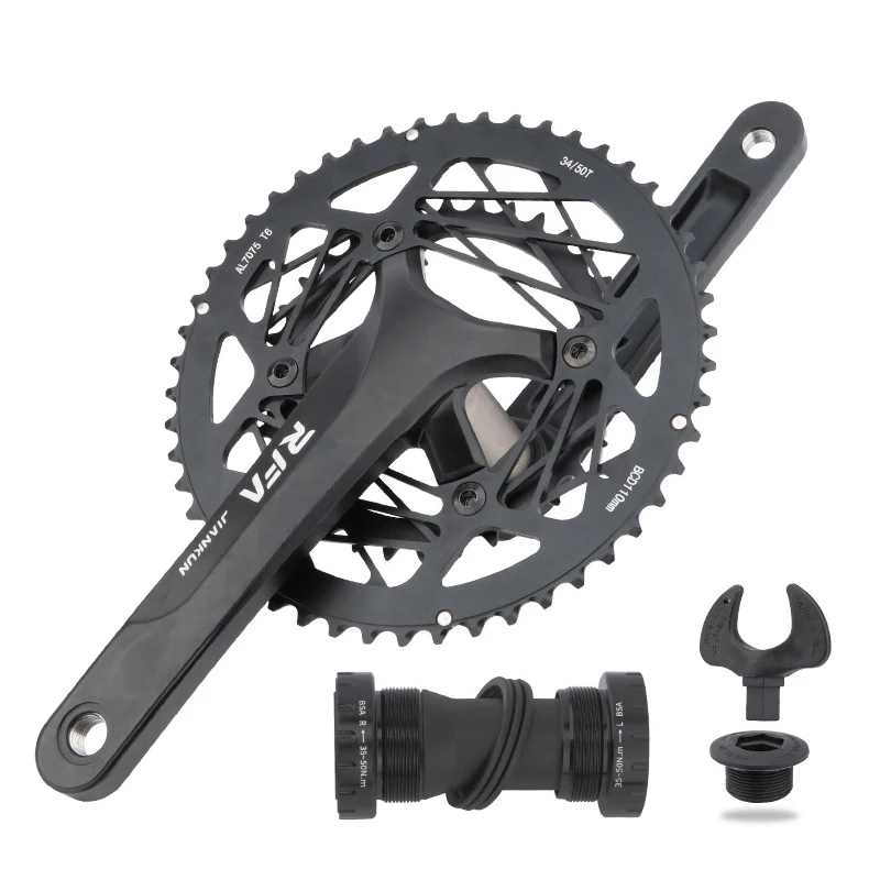 

road bike crank set BCD110mm aluminum alloy folding bike crankset 22 speed 170mm 50/34T bike parts