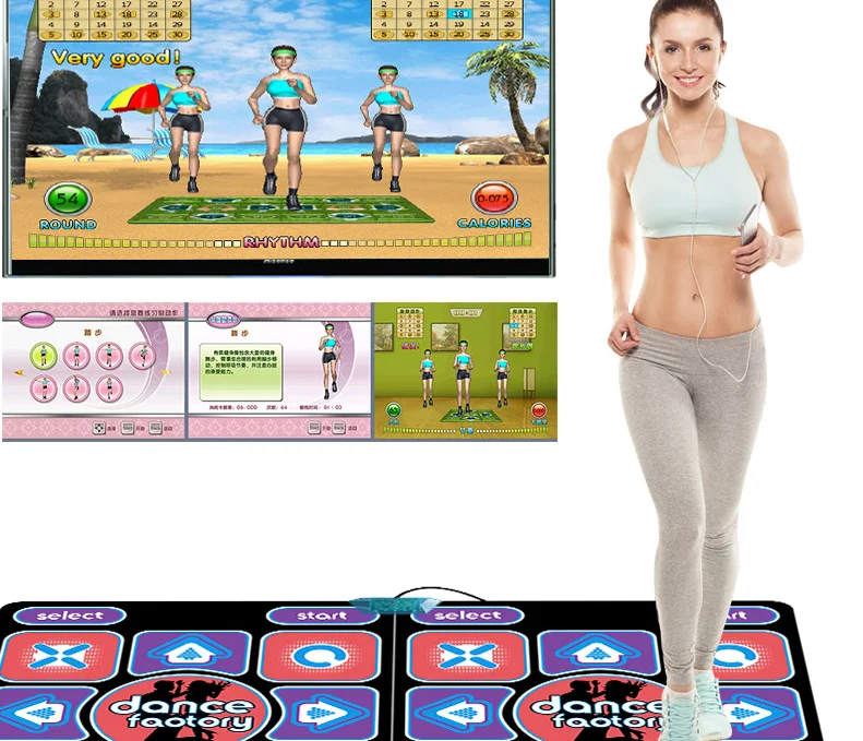 
8bit 16bit 32bit TV PC USB Game Dance Pad Yoga Sport Twin Dance Mats 