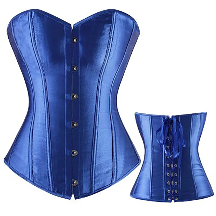 

Womens Solid Color Waist Trainer Shapers Classic Smooth Wear Out Overbust Corset, Customized color