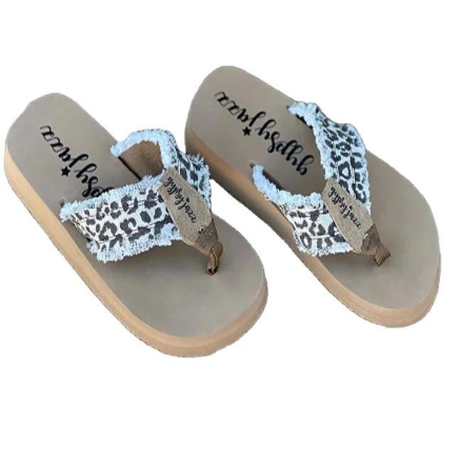 

Summer new style canvas women slippers casual fashion beach flip flops women sandals