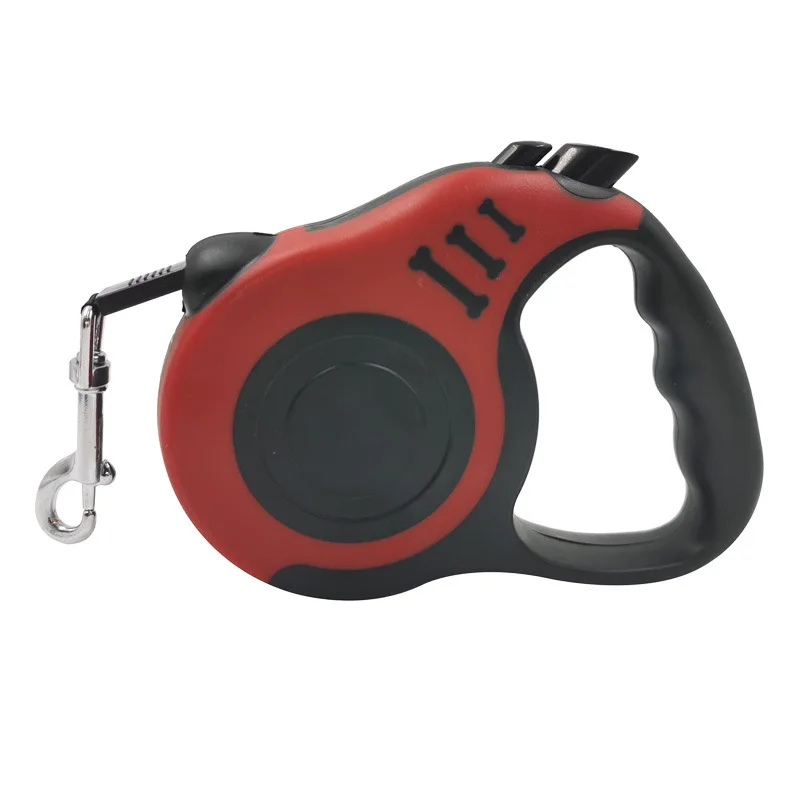 

2021 High Quality Nylon Hands Free Pet Retractable Rope Dog 3M Red Leash