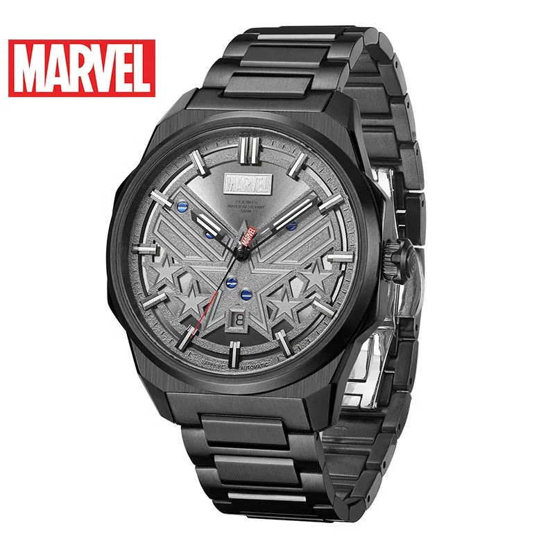 

Miyota 8215 Automatic Movement Captain Marvel Crafted Women Mechanical Watch, Ipgun black