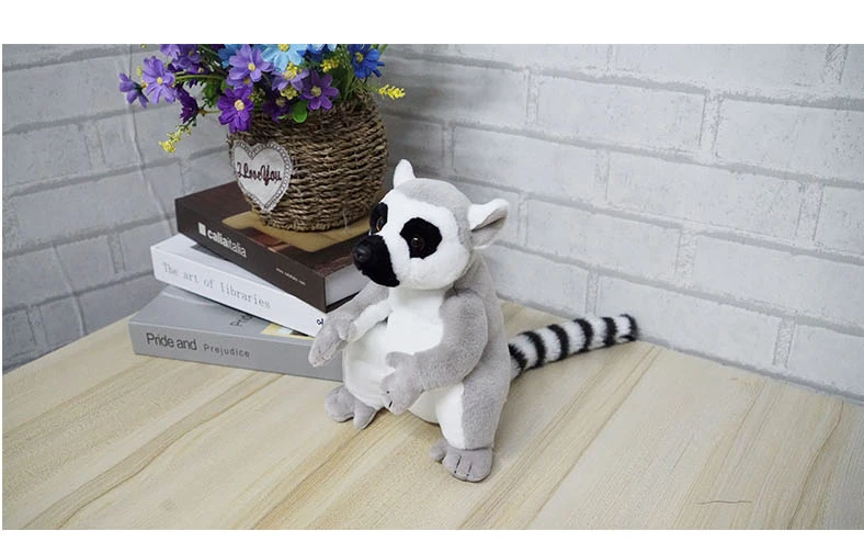 Simulation Animal Ring-tailed Lemur Plush Stuffed Toy