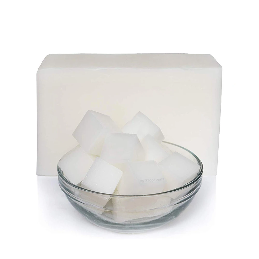 

OEM Excellent Quality Transparent & white color Organic Melt, natural coconut oil Soap Base For DIY