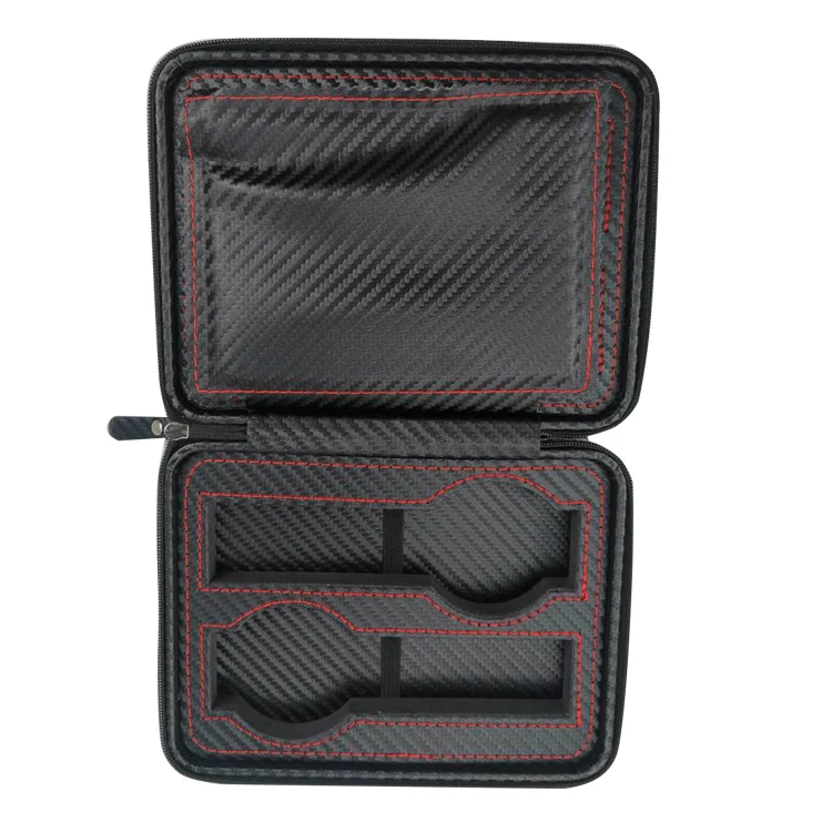 

wholesale 4 slots durable black brown Pu leather watch storage bag box with zip, Customized color
