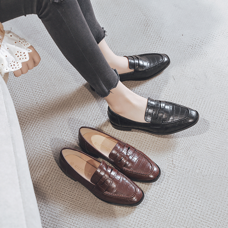 

Women's leather shoes Fashionable Temperament High Quality Minimalist Ladies Women's Flat Casual Shoes, Black,brown
