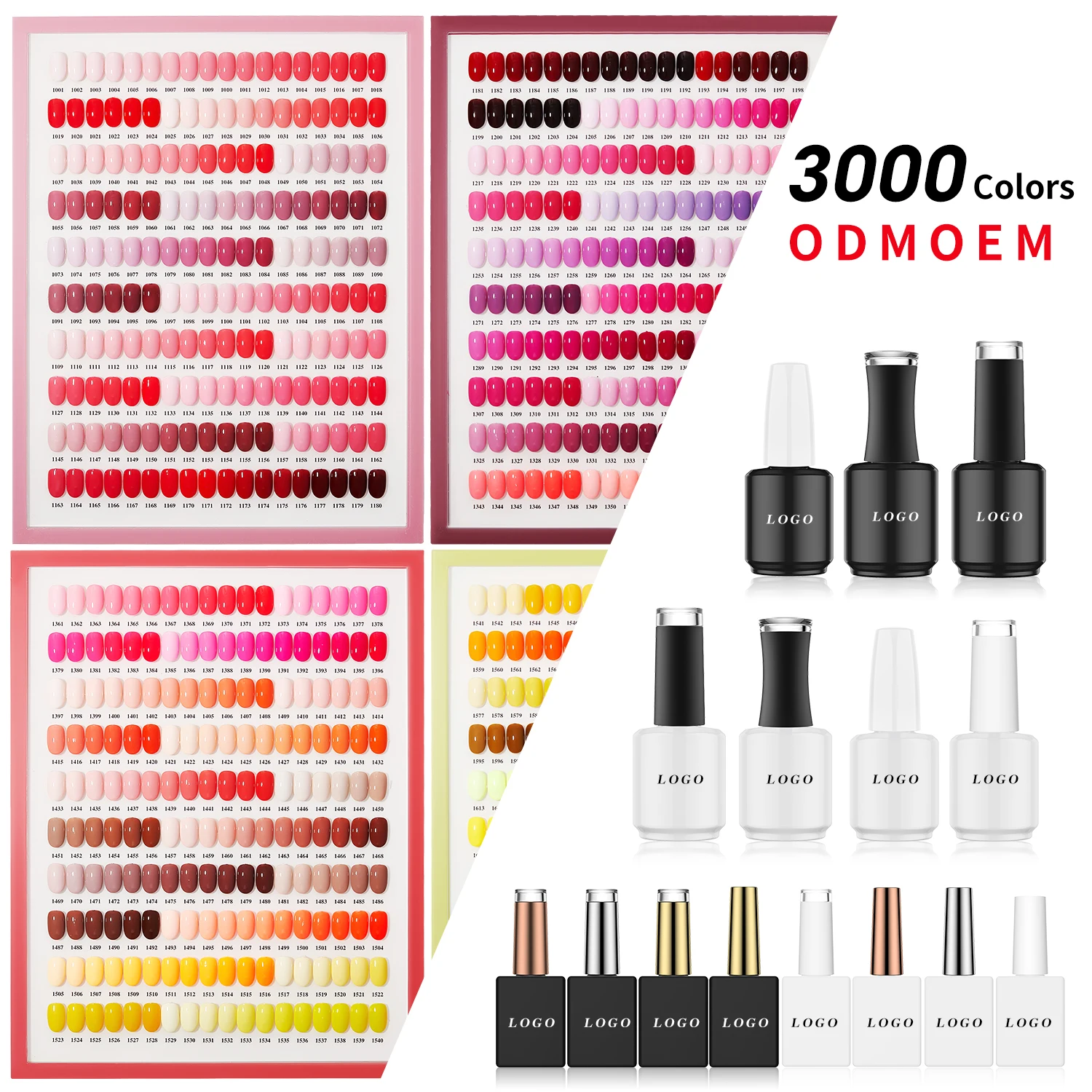 Vendeeni Factory OEM/ODM 3000 Colours Nail Gel Uv 15ml Uv Gel Ongle Hema Free Nail Polish Set Solid Color Custom Private Label