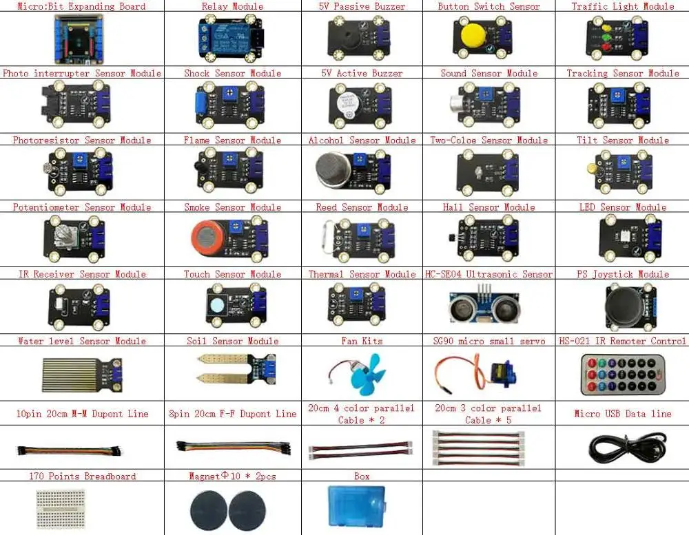 
Original microbit bbc Micro:Bit go Development board bbc micro bit for 38 in 1 Sensor Kit 